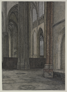 28928 Interieur van de Domkerk te Utrecht: gezicht vanuit de grafkapel van Frederik van Sierck (waarin zich de ...